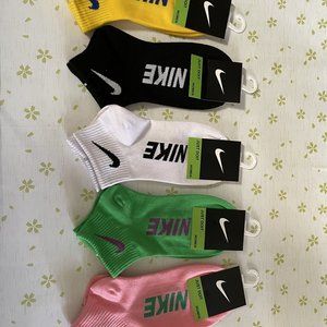 Nike Yellow black white green pinksocks